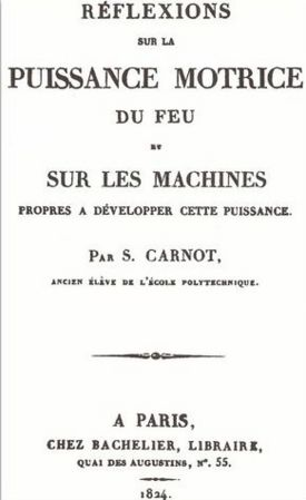 Première de couverture des Réflexions sur la puissance motrice du feu et sur les machines
              propres à développer cette puissance